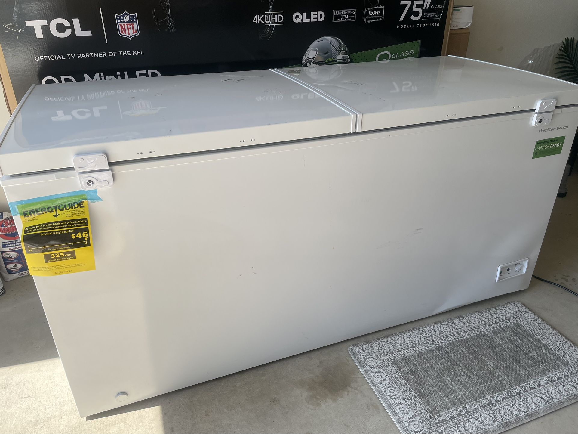 BRAND NEW HAMILTON BEACH DOUBLE “LOCKING” DOOR DEEP FREEZER