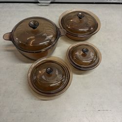 Vintage vision ware 4 piece set- preowned