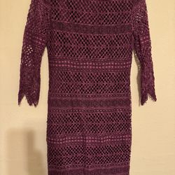 Trina Turk Geddes Lace Dress Women’s Size 0 Los Angeles Plum