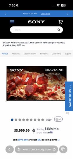 85inch Sony Mini LED/QLED TV - GREAT condition