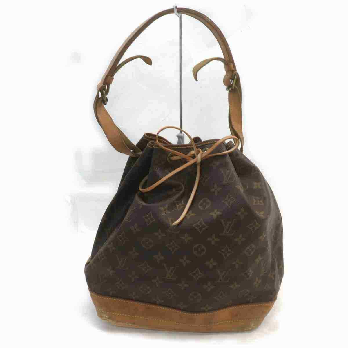 Authentic Louis Vuitton Noe M42224 Brown Monogram Shoulder Bag 11459