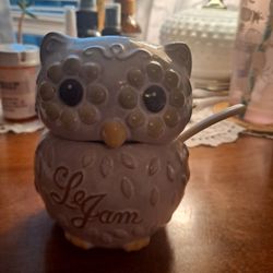 Owl Jam Or Honey Jar For Kitchen 