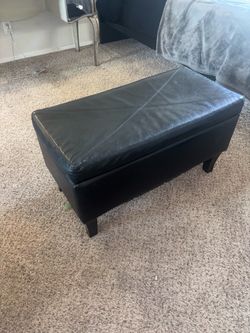 Black Ottoman With Storage Space