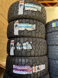 33x12.50R17 American Rt New Tires Installed And Balanced