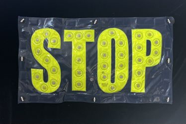 Led Magnetic Stop Sign On Vinyl Mat