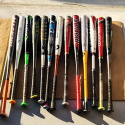 13pc Baseball Softball Bats - Demarini, Easton, Mako, Rawlings, etc.