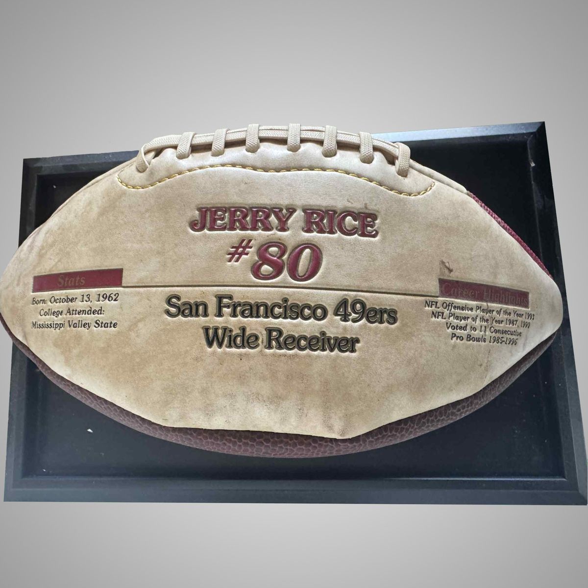 Limited Edition Jerry Rice Signed Football