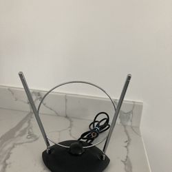  Rabbit Ears Black Indoor HDTV Antenna, Dipoles and Circular Loop