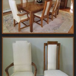 Beautiful, Vintage Solid Wood Dining Room Table Set