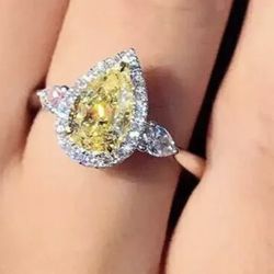 Sterling silver citrine stone-7-10