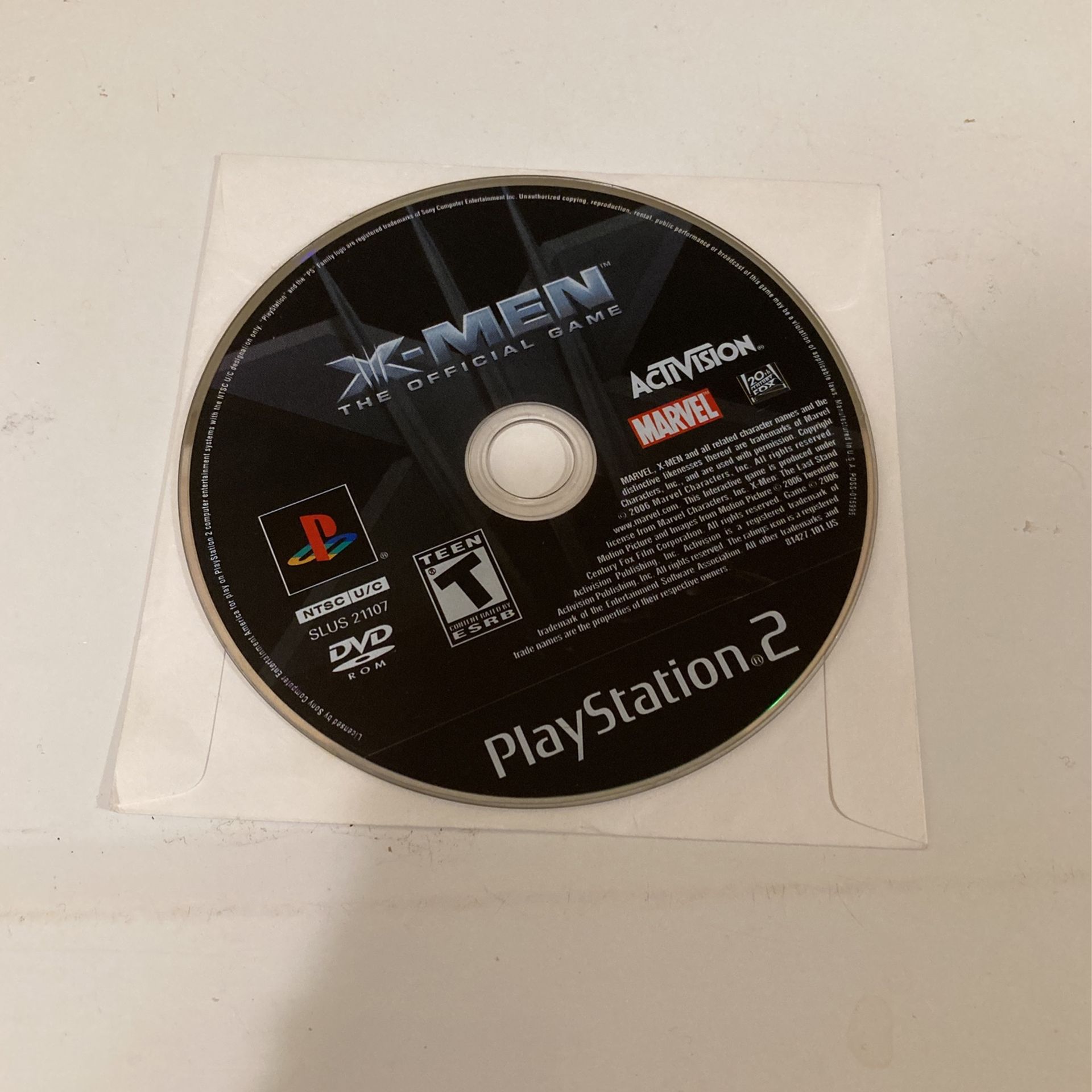PS2 X-MEN The Official Game Disc Only