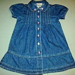 Krickets Elite Girls 24M Short Sleeve Denim Dress