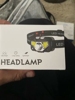 Headlamp flashlight blue