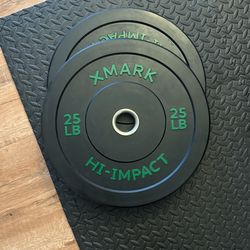 Bumper plates, 25lbs Pair