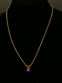 18" STONE NECKLACE 14KT #35298