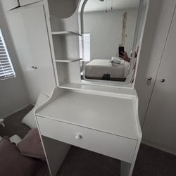 Vanity with touchscreen lighting