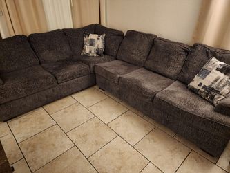Charcoal Gray couch.