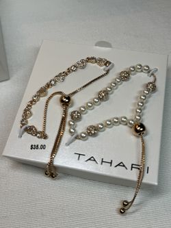 TAHARI Bolo Style Adjustable Bracelet Set *New in Box