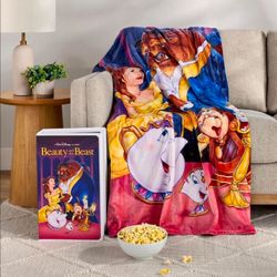 Disney Beauty and the Beast VHS Blanket 50x70 – NIB