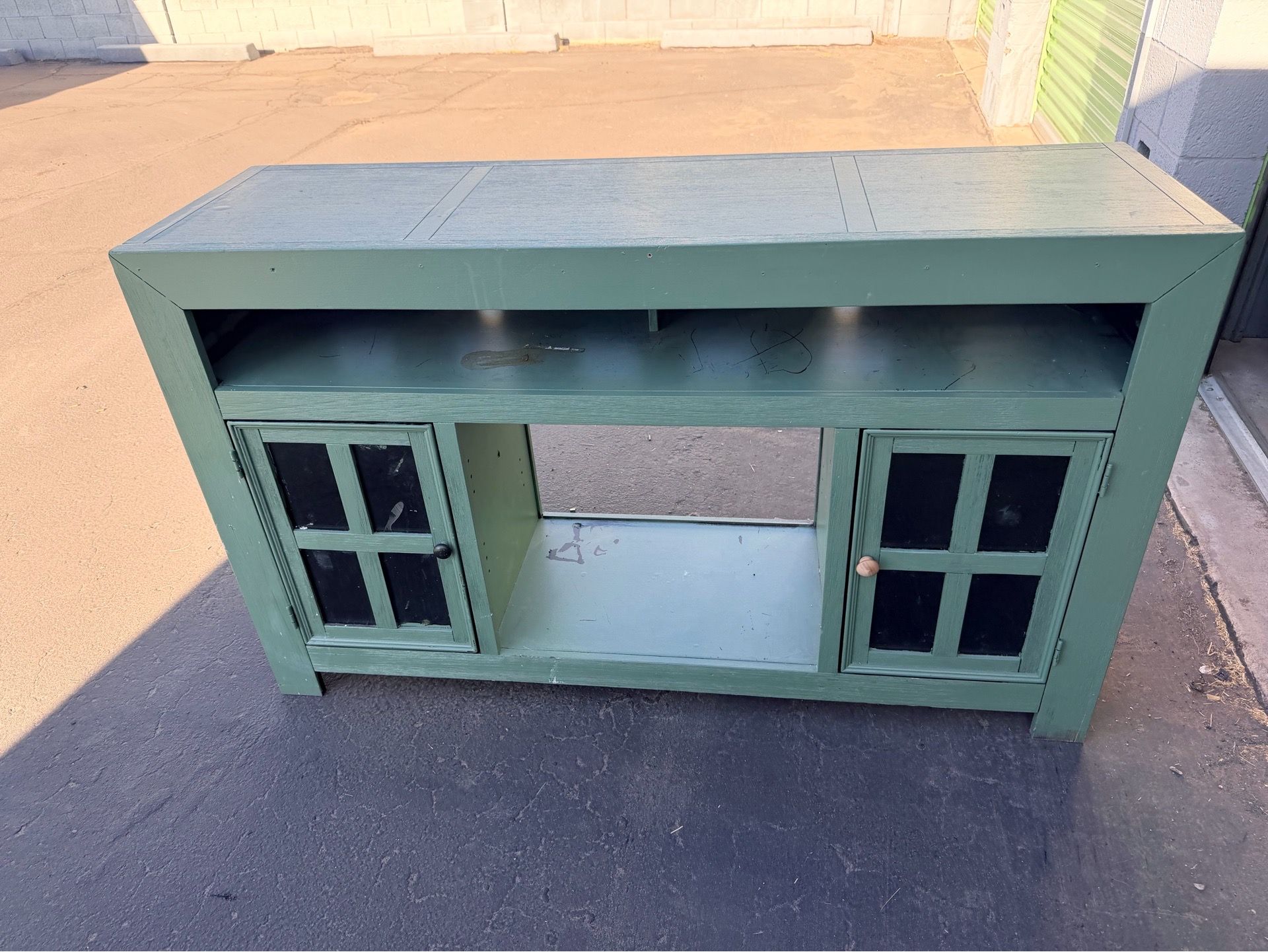 Green tv stand