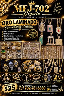 Laminated gold jewelry accessories