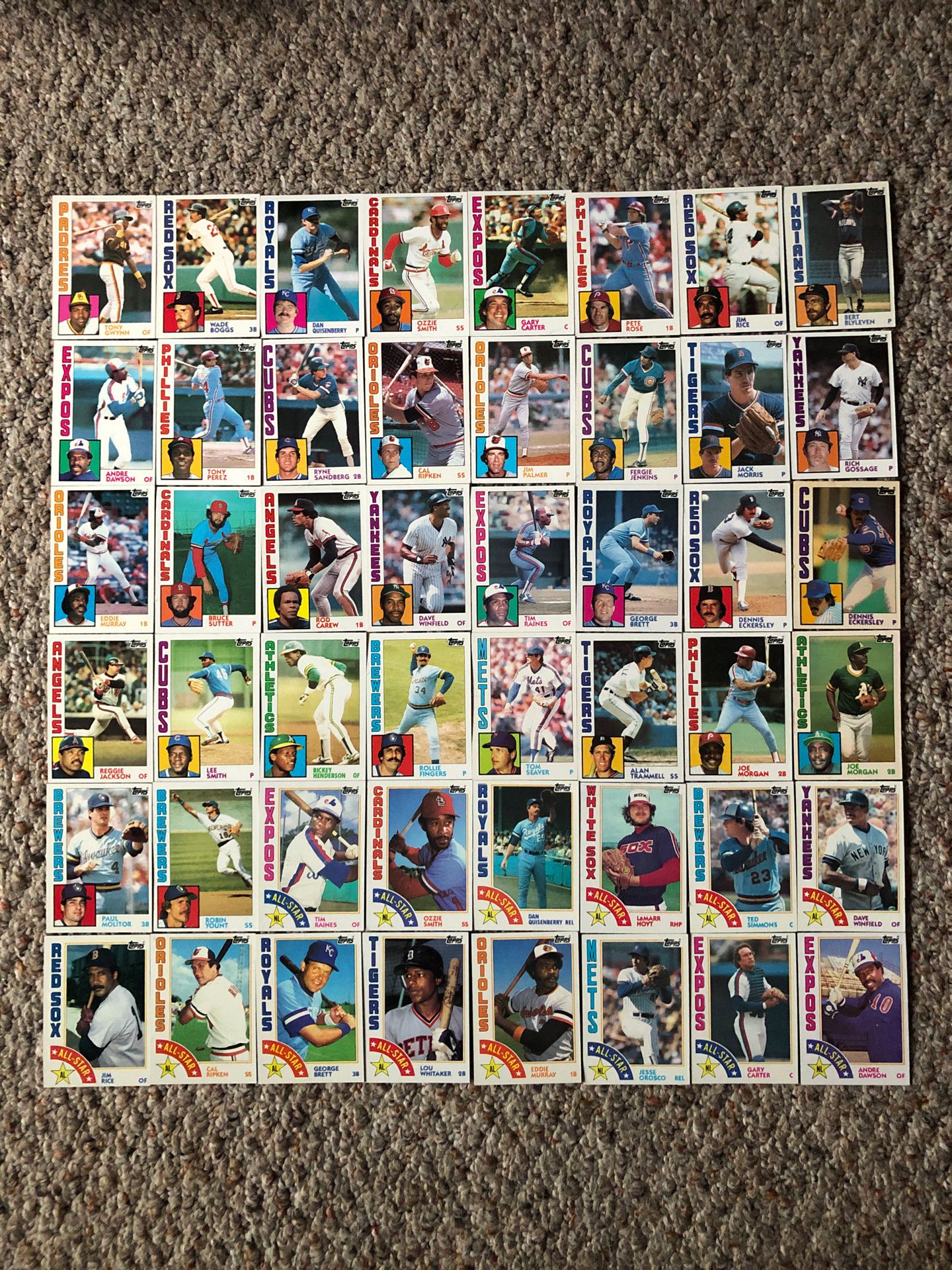 Baseball Cards - Topps 1984 Hall of Fame & All Star Players