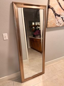 Large Vintage Bronze/Gold Full-Length Mirror