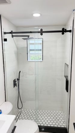 Shower door glass