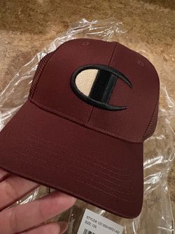 Champion Logo Trucker Hat / Maroon / NEW