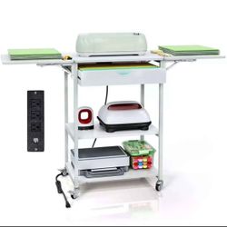 3-layer folding table with drawers/table cart stand with charging station