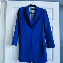 New Women Zara Blue Blazer Jacket