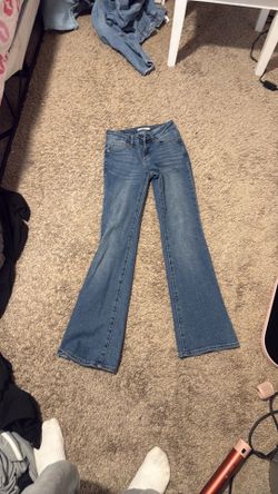 Low rise boot cut jeans