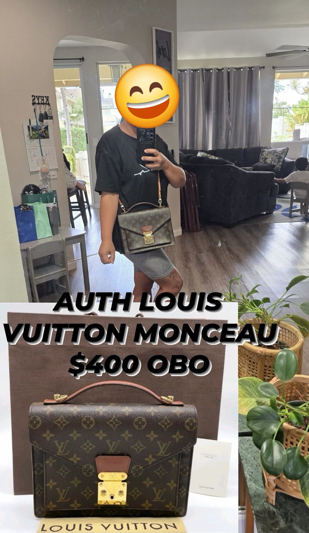 Auth Louis Vuitton Monceau
