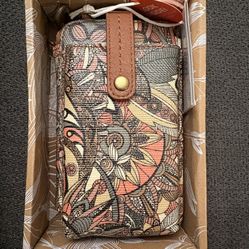 Sakroots Salinas Smartphone Crossbody Wallet Purse Sienna Spirit Desert