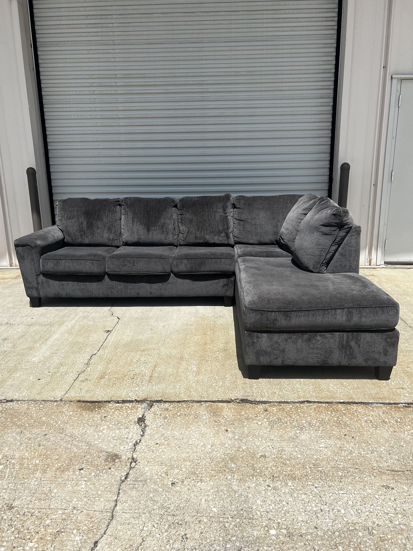 Gray L-Shaped Sectional Couch