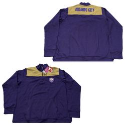 Majestic MLS Orlando City 1/4 Zip Pullover Sweatshirt Women’s 2XL Bling Sequence