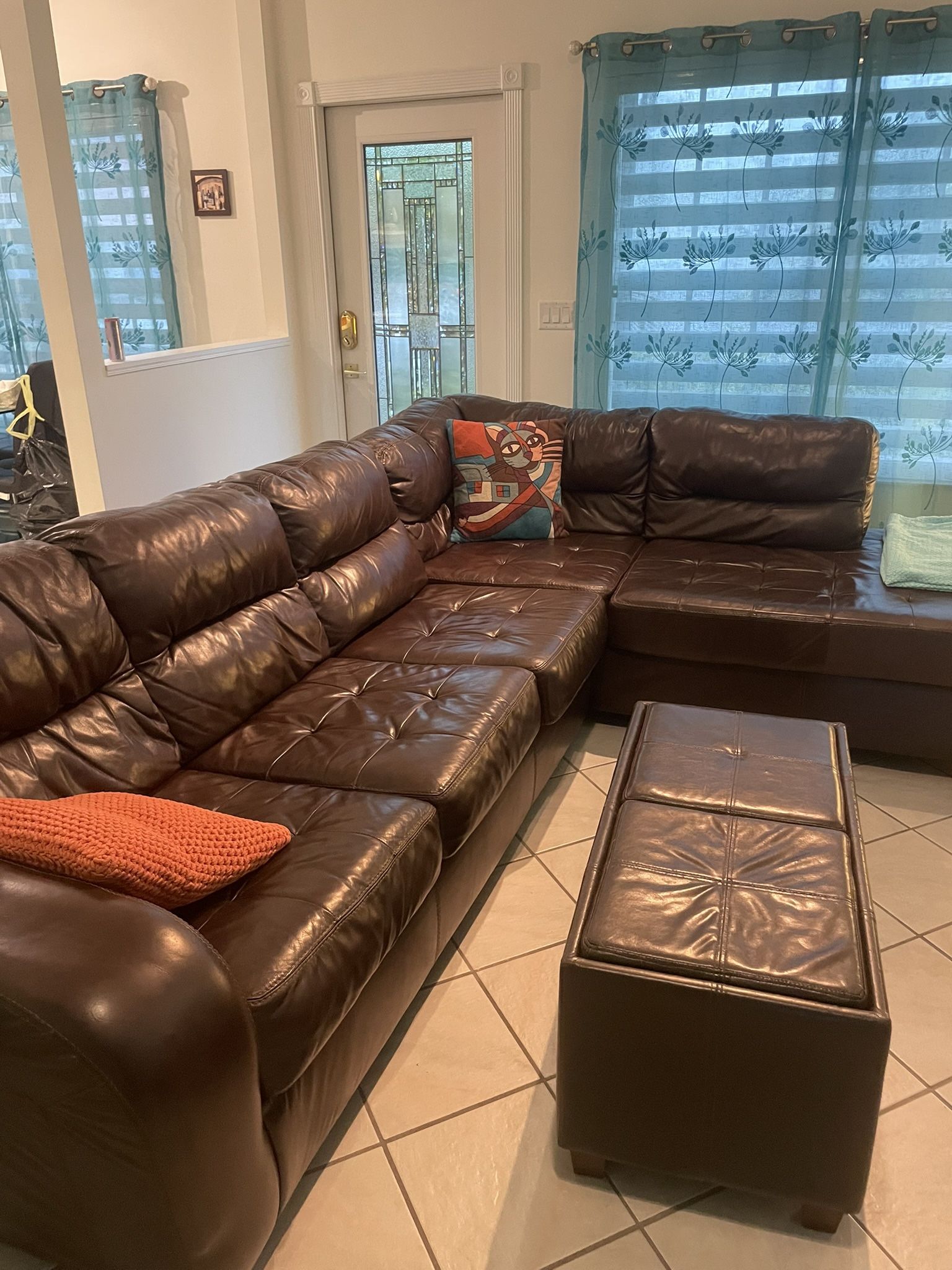Beautiful Leather Couch