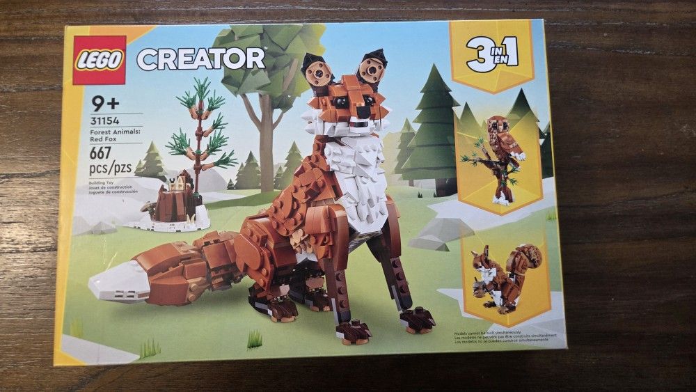 LEGO 3 in 1 Fox, Owl, Squirrel