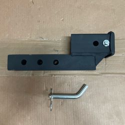 2” Matte Black Trailer Hitch Extender Riser for Receiver with 2 Inch Rise or Drop, 2-inch Solid Shank 5 7 9 Extension Length Bolt Nut Clip 7500lbs Cap