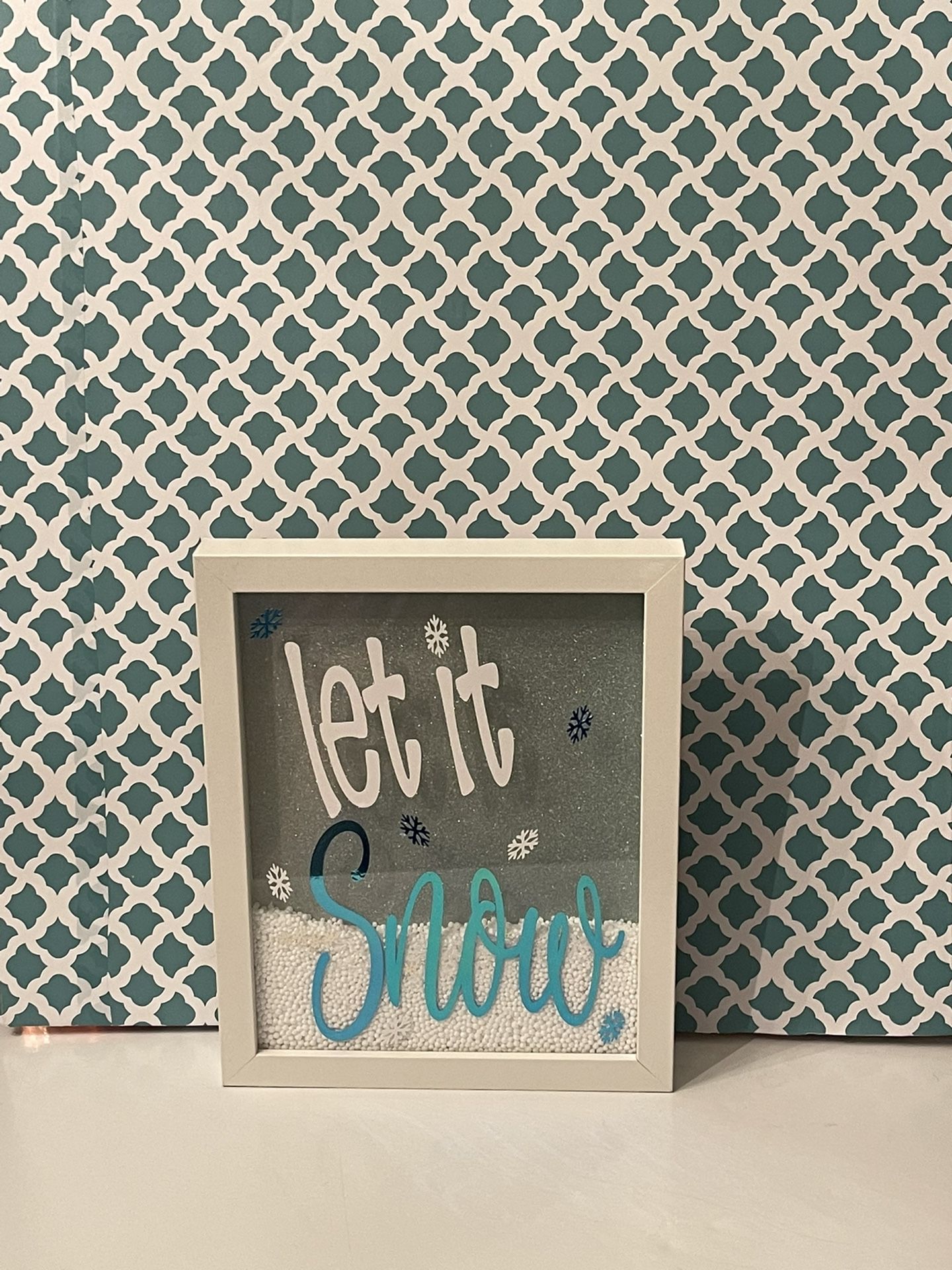 “Let It Snow” Shadow Box Perfect For A Xmas Gift 