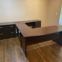 Office Desk With Filing Cabinet 