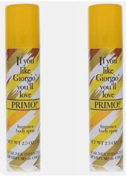 Primo by Parfums de Coeur Fragrance Body  Spray 2.5 0z Women Pack of 2 New