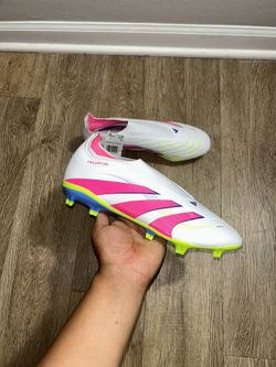 adidas Predator League LL FG/MG Cleat White Neon Green / Pink 8.5 Men’s NEW