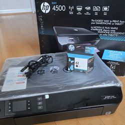 HP Envy 4500 Wireless All-in-One Printer + NEW Black Ink