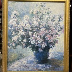 Framed Flowers Oil Painting 
