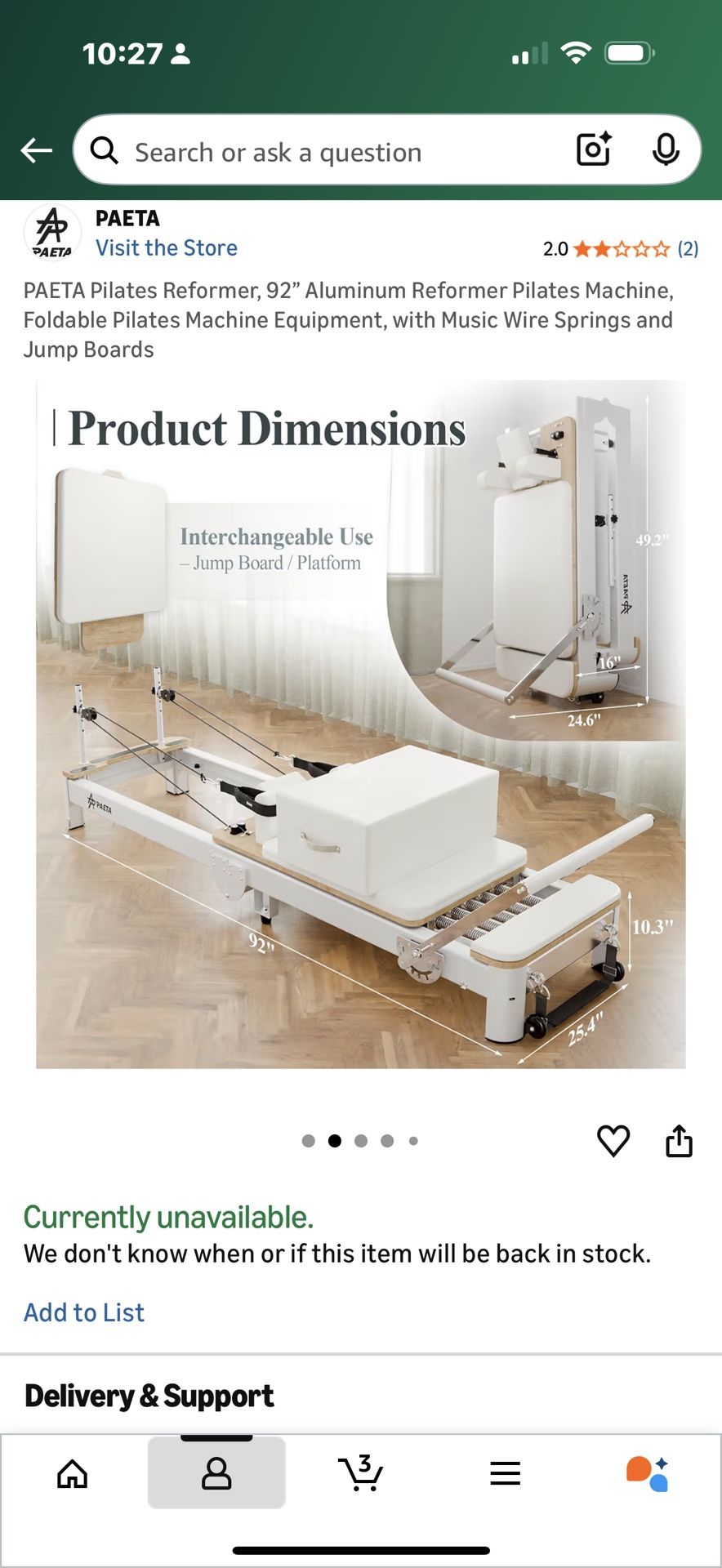 Paeta Pilates Reformer the perfect Christmas gift $800 OBO