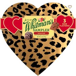 Whitman's Sampler Assorted Chocolate Cheetah Print Heart, 6.3 oz.