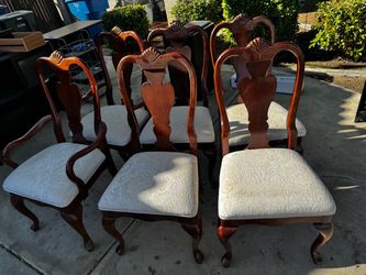 Set of 6 Queen Anne Dining Chairs
