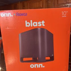 Onn. Roku  Blast wireless subwoofer.