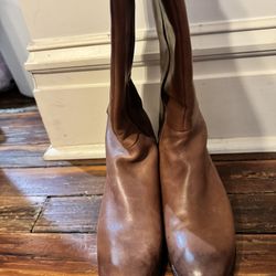 Cole Haan Katrina Riding Boot Brown Leather Size 9.5